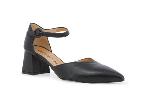 Melluso Décolleté Estivo con Cinturino Tacco Medio Tomaia Pelle