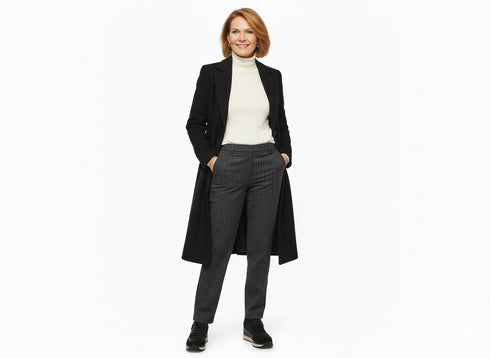 Melluso Comfort Black Suede Shoe with High Wedge and Zip