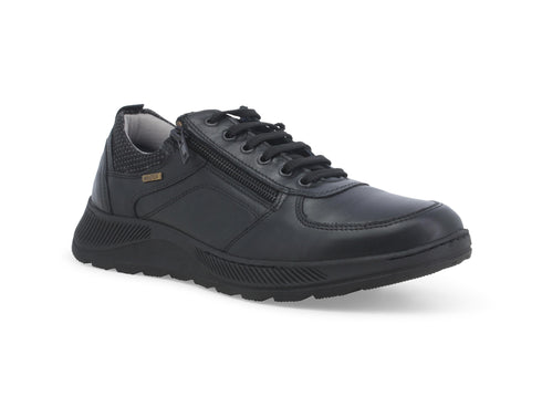 Melluso Men's Casual Shoes Lace Up and Zip Leather Upper