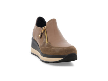 Calzature Melluso Donna casual: senza stringhe in pelle / camoscio beige R25552Q-264176