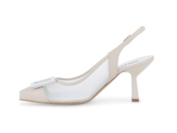 Melluso Slingback Tessuto Beige - Dettaglio laterale E1852Q-260426