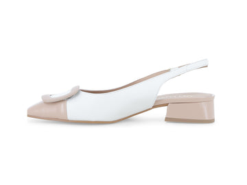 Melluso Slingback Pelle Bianco - Dettaglio laterale V701Q-260949