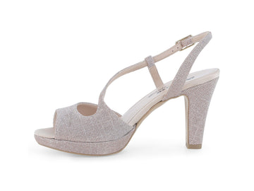 Melluso Sandalo Tessuto Rosa - Dettaglio laterale J594Q-261822