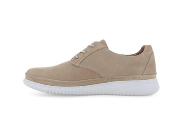 Melluso Stringata Camoscio Beige - Dettaglio laterale U41139Q-259748
