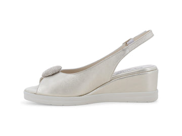 Melluso Sandalo Pelle Oro - Dettaglio laterale R80342Q-257956