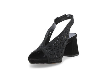 Melluso Sandalo Camoscio Nero - Dettaglio punta N653Q-255779