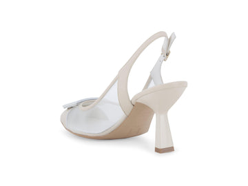 Melluso Slingback Tessuto Beige - Dettaglio tacco E1852Q-260426