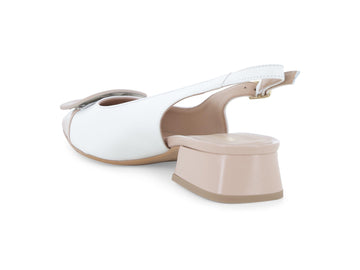 Melluso Slingback Pelle Bianco - Dettaglio tacco V701Q-260949
