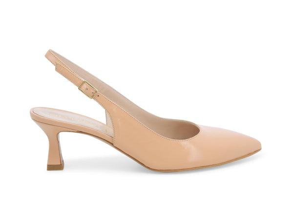 Melluso Décolleté Made in Italy Slingback Elegante Tomaia Pelle Rosa Cipria D166Z-246457