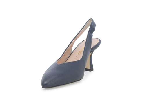 Melluso Slingback Pelle Blu - Dettaglio punta D168Q-257689