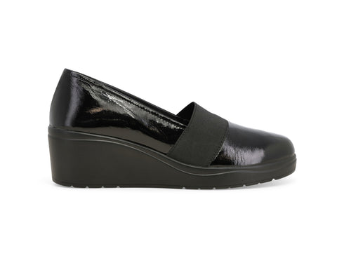 Melluso Slip-on Autunnale Donna Nera Vernice con Zeppa ed Elastico K53003Z-250873