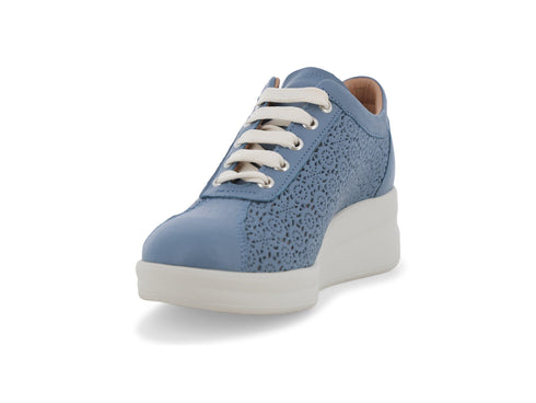 Melluso Sneaker Pelle Blu - Dettaglio punta R20265-256381