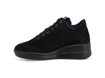 Melluso Sneakers Camoscio Blu - Dettaglio laterale R25625Q-262454