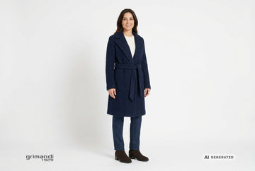 Outfit 2 stivaletti Melluso con cappotto navy