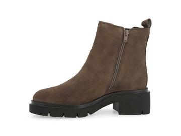 Vista laterale e silhouette stivaletti Melluso Donna in camoscio marrone