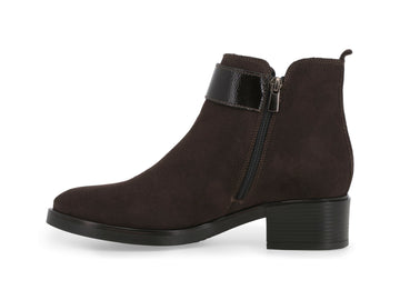 Vista laterale e silhouette stivaletti Melluso Donna in camoscio marrone