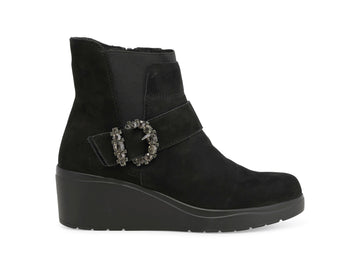 Melluso Stivaletti Donna in Camoscio Nero con Zeppa K53019Q-262045