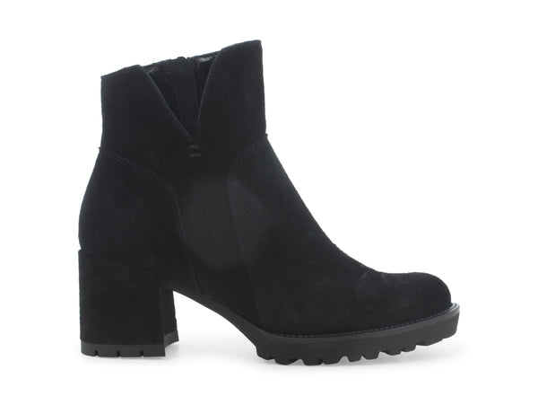 Melluso Stivaletti Invernali con Cerniera Lampo Tomaia Camoscio Nero L5332W-242580