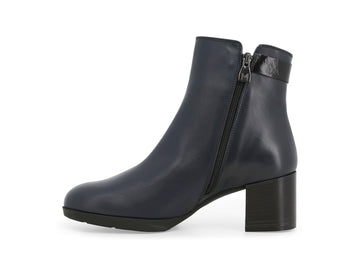 Vista laterale e silhouette stivaletti Melluso Donna in pelle blu