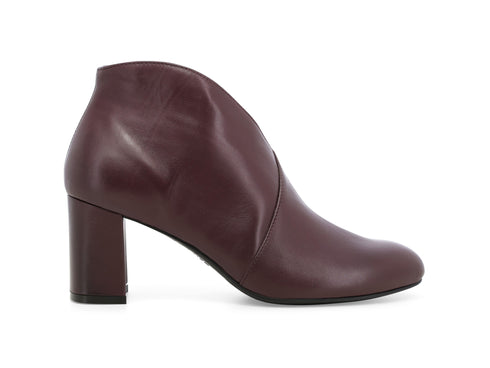 Melluso Stivaletto Donna Bordeaux in Pelle con Tacco Largo e Zip Z420Z-252141