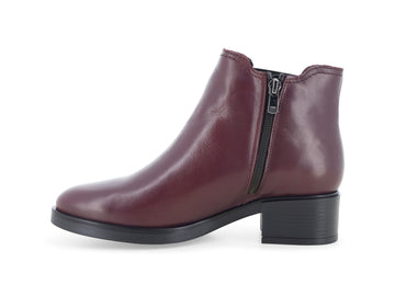 Vista laterale e silhouette stivaletti Melluso Donna in pelle bordeaux