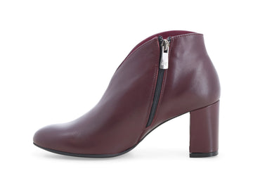 Vista laterale e silhouette stivaletti Melluso Donna in pelle bordeaux