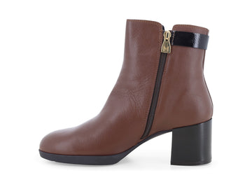 Vista laterale e silhouette stivaletti Melluso Donna in pelle marrone