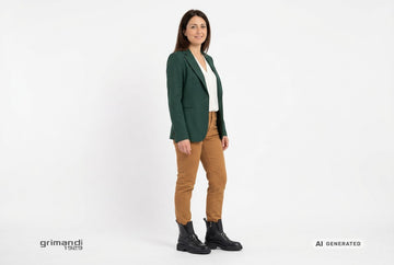 Stivaletti Melluso con giacca verde bosco e jeans cuoio. Outfit 1