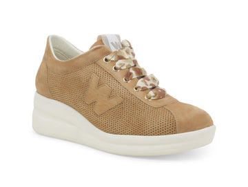 Melluso Comfortable Women's Wedge Shoes in Microperforated Suede