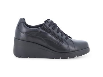 Melluso Scarpe Stringate Donna in Pelle Nera con Zeppa K55308-261400