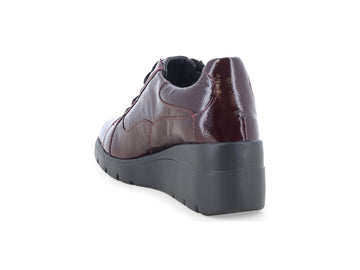 Dettaglio tacco zeppa 5 cm e suola gomma scarpe stringate Melluso