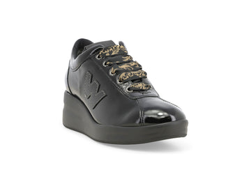 Calzature Melluso Donna comode: con stringhe in vernice nera R25656Q-262395
