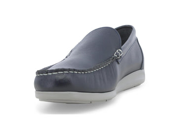 Melluso Mocassino Pelle Blu - Dettaglio punta U18030Q-255625