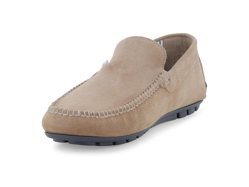 Melluso Mocassino Camoscio Beige - Dettaglio punta U16017Q-255237