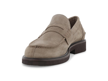 Melluso Mocassino Camoscio Beige - Dettaglio punta U0890Q-260162