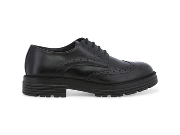 Melluso Uomo Scarpe Basse Invernali Derby Tomaia Pelle Nera U0563W-240728