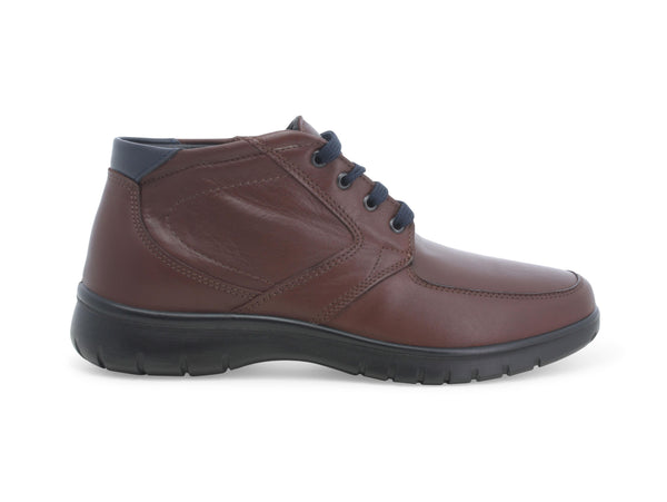 Melluso Uomo Scarponcini Comfort Stringati in Pelle Liscia Marrone U17125D-232997