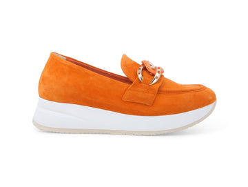 Melluso Loafers Unique Style Touch of Color in Suede