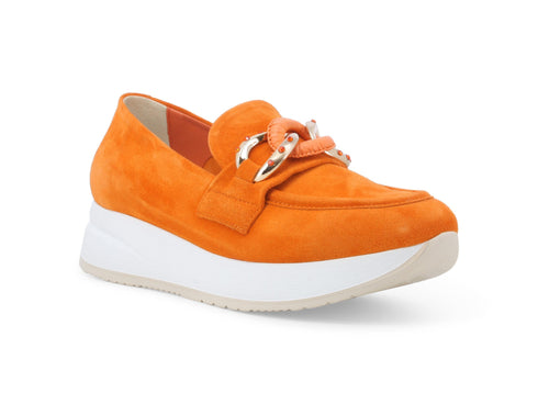 Melluso Loafers Unique Style Touch of Color in Suede