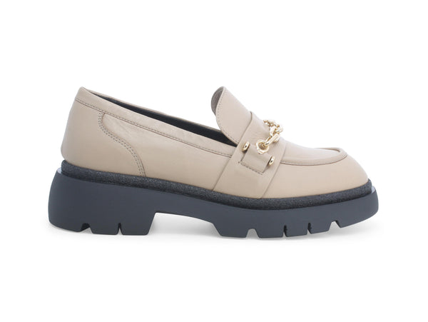 Melluso Donna Mocassini Invernali con Morsetto Tomaia Pelle Beige Marmo R45371-228510