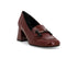 Melluso Women's Burgundy Patent Leather Loafer with Wide Heel