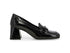 Melluso Women's Black Patent Leather Loafer with Wide Heel
