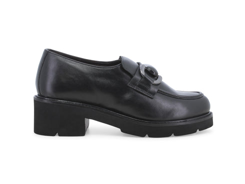 Mocassini Melluso Design Contemporaneo e Morsetto Tomaia Pelle Nera 034329-238294