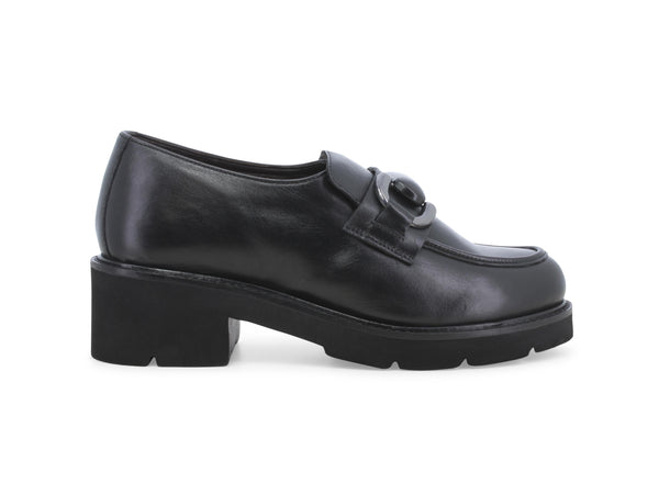 Mocassini Melluso Design Contemporaneo e Morsetto Tomaia Pelle Nera 034329-238294