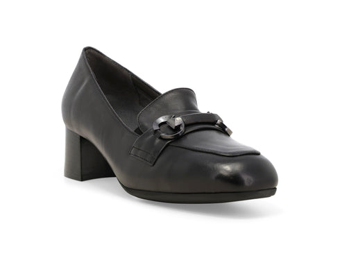 Melluso Mocassino Donna in Pelle con Tacco Largo e Morsetto