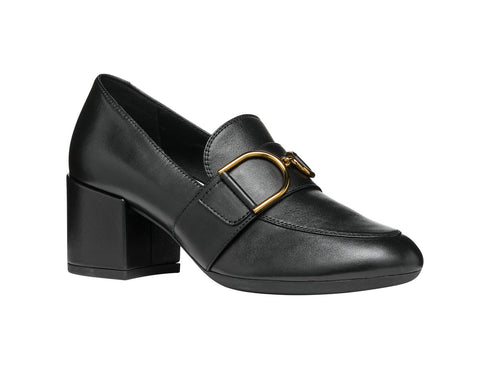 Geox Eleana Loafers Wide Heel Leather Upper