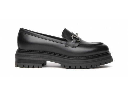 NeroGiardini Mocassini Morsetto Suola Carrarmato Tomaia Pelle i217715d-100