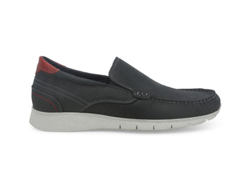 Melluso Uomo Scarpe Estive Accollate Slip-on Nabuk Blu U18018W-232945