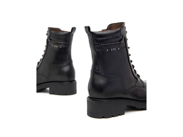 Nero Giardini Combat boots Embossed Details Medium Heel Leather Upper