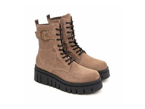 Nero Giardini Anfibio Suola Platform Zeppa Tomaia Camoscio